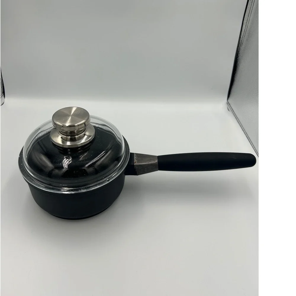 BergHOFF Non-Stick Saucepan with Glass‎ Lid Black Interior Induction Base